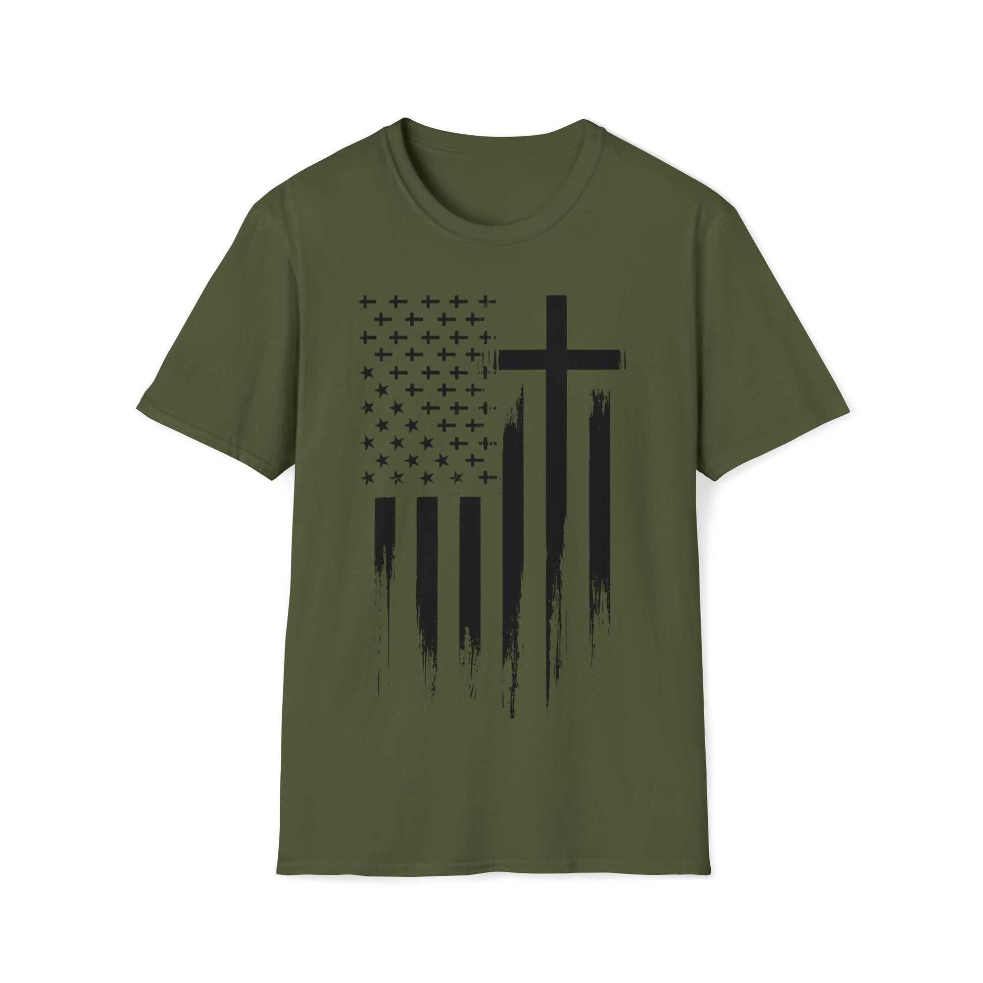Faith and Freedom Flag - Unisex Softstyle T-Shirt - Ohio Custom Designs & Apparel LLC