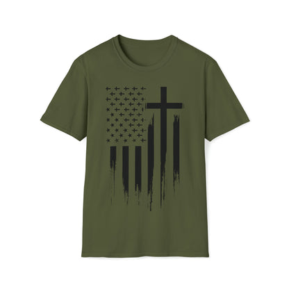 Faith and Freedom Flag - Unisex Softstyle T-Shirt - Ohio Custom Designs & Apparel LLC