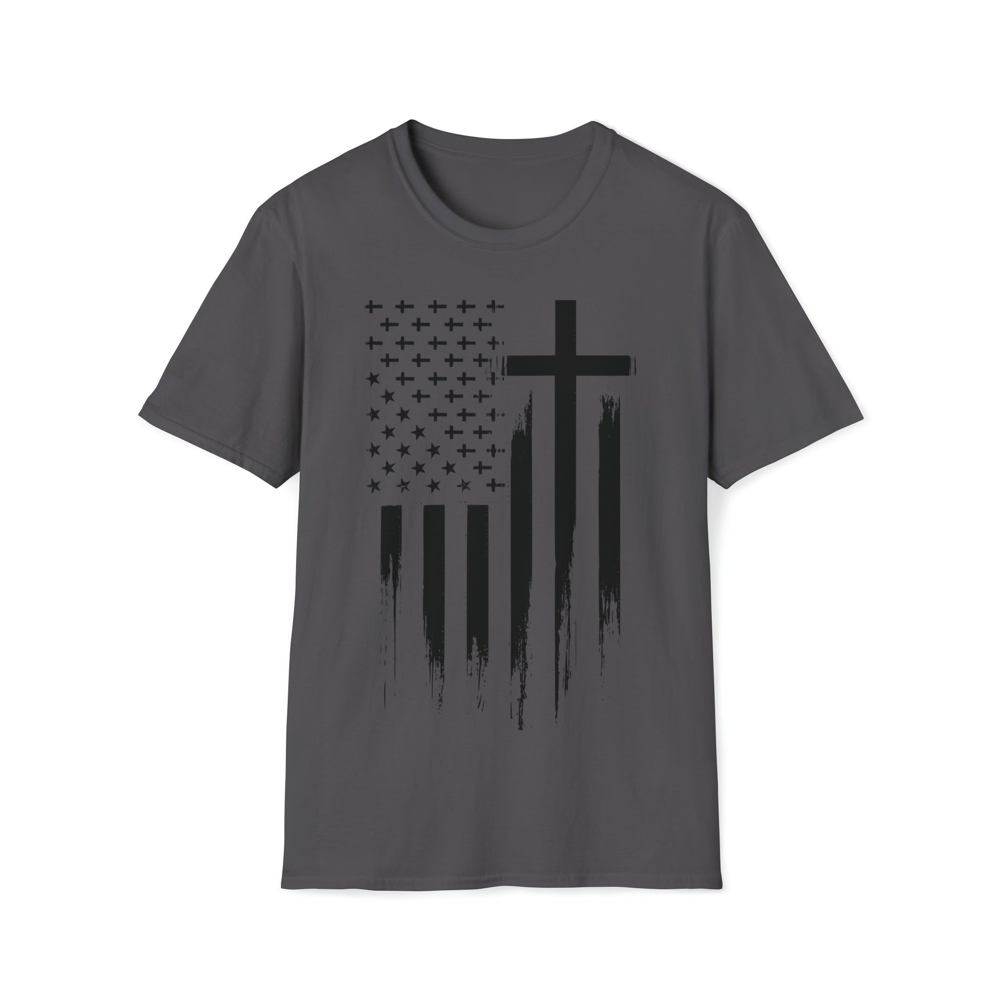 Faith and Freedom Flag - Unisex Softstyle T-Shirt - Ohio Custom Designs & Apparel LLC