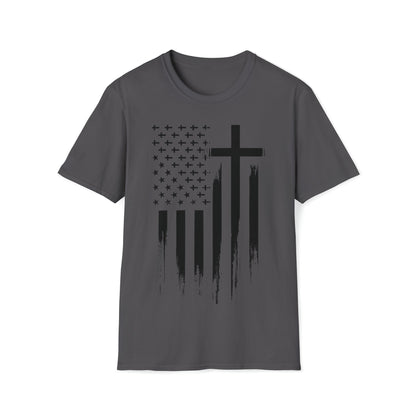 Faith and Freedom Flag - Unisex Softstyle T-Shirt - Ohio Custom Designs & Apparel LLC