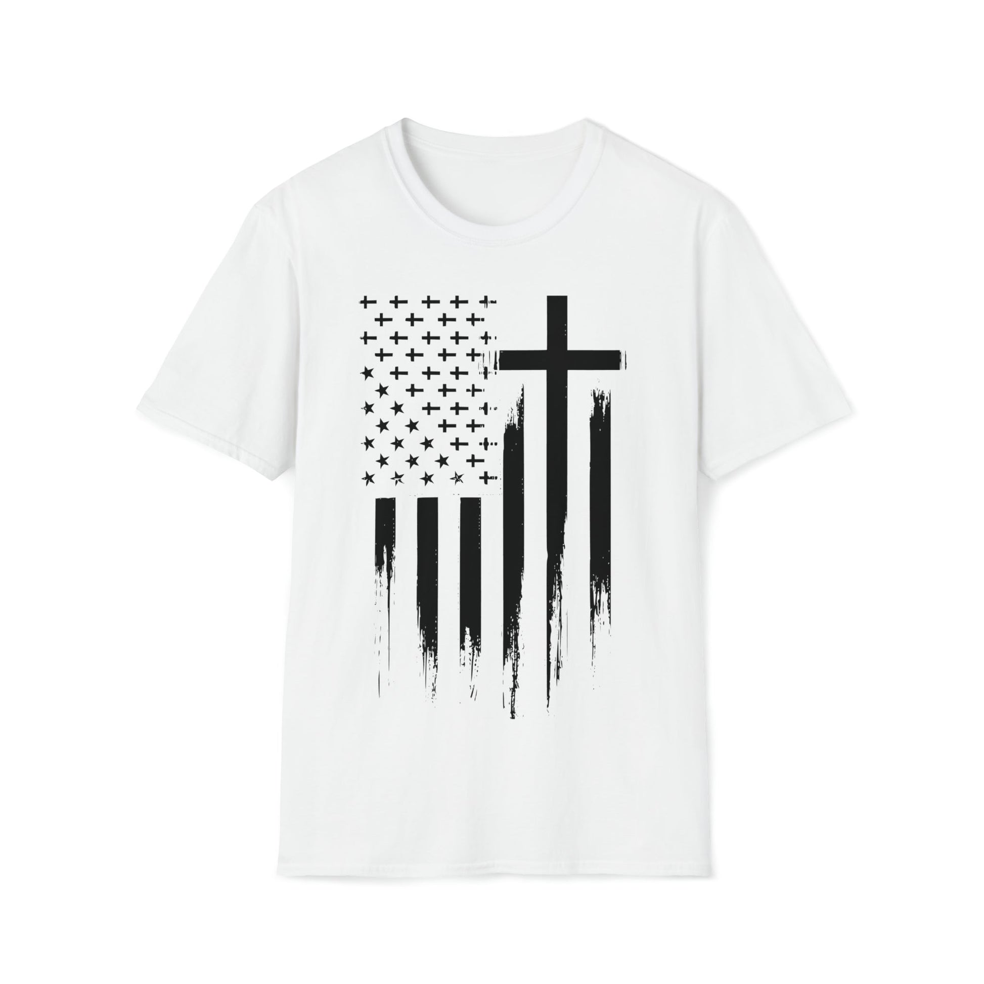 Faith and Freedom Flag - Unisex Softstyle T-Shirt - Ohio Custom Designs & Apparel LLC