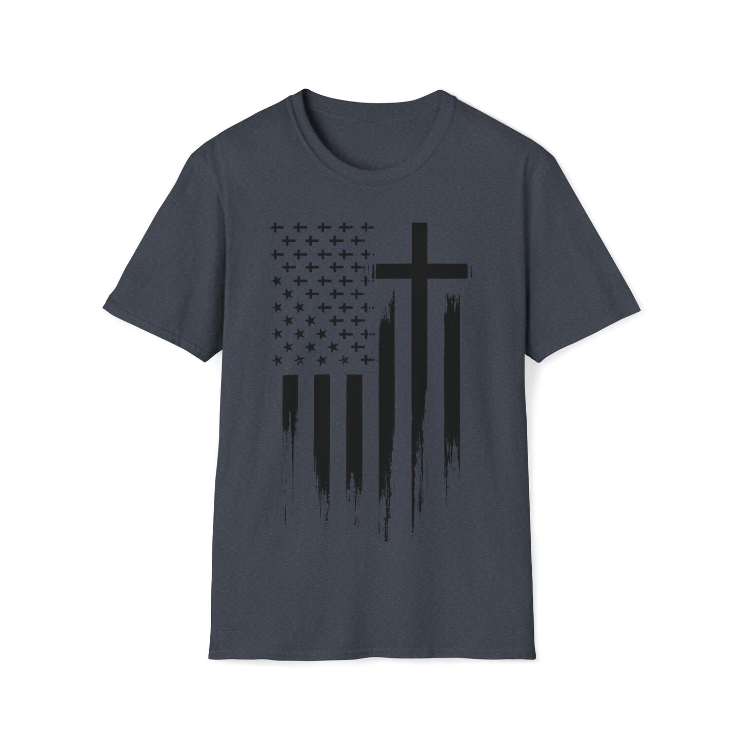 Faith and Freedom Flag - Unisex Softstyle T-Shirt - Ohio Custom Designs & Apparel LLC