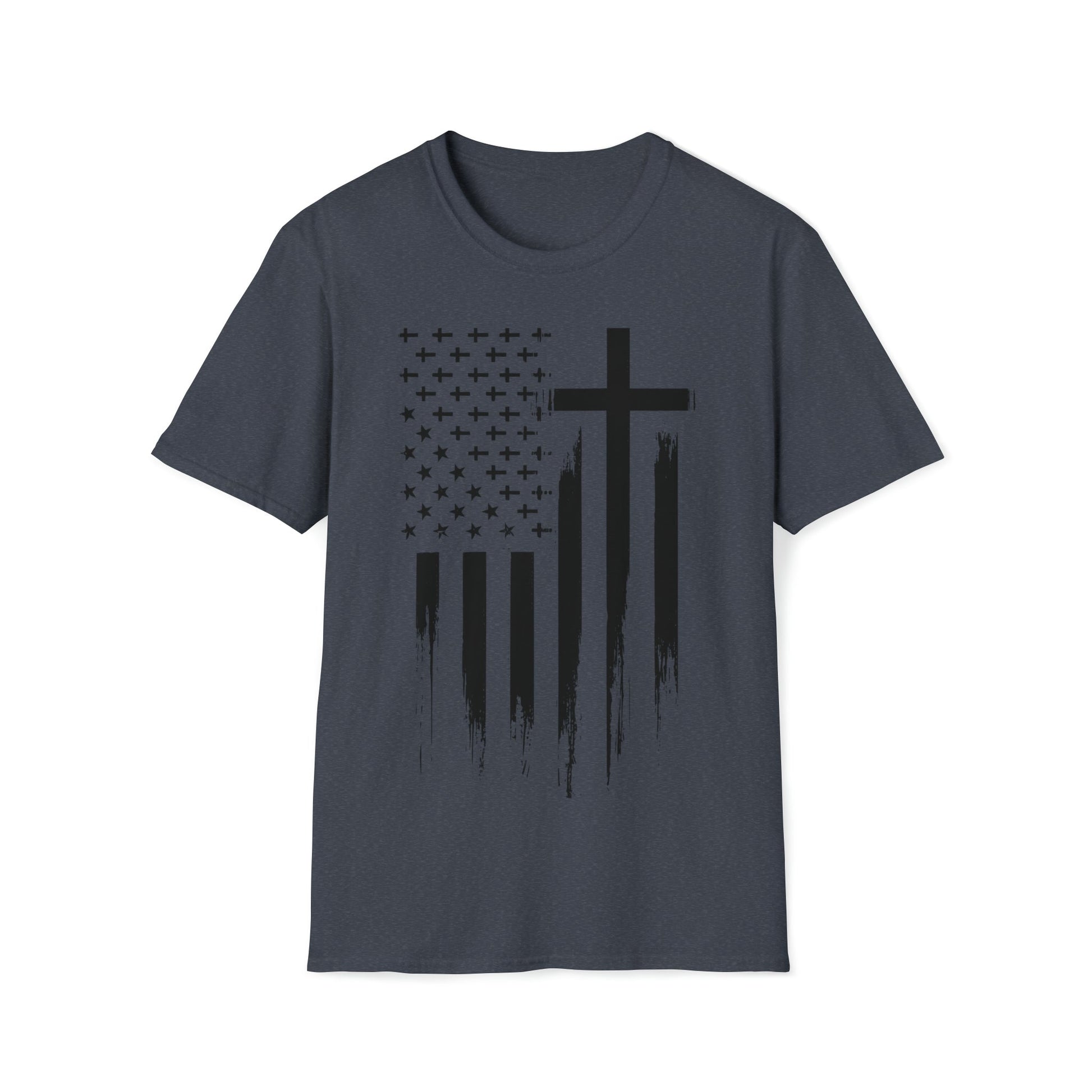 Faith and Freedom Flag - Unisex Softstyle T-Shirt - Ohio Custom Designs & Apparel LLC