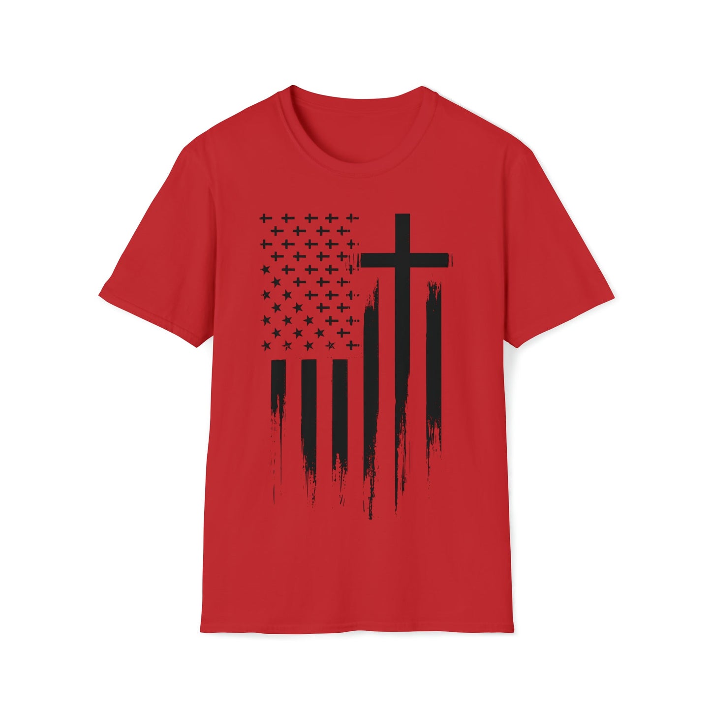 Faith and Freedom Flag - Unisex Softstyle T-Shirt - Ohio Custom Designs & Apparel LLC
