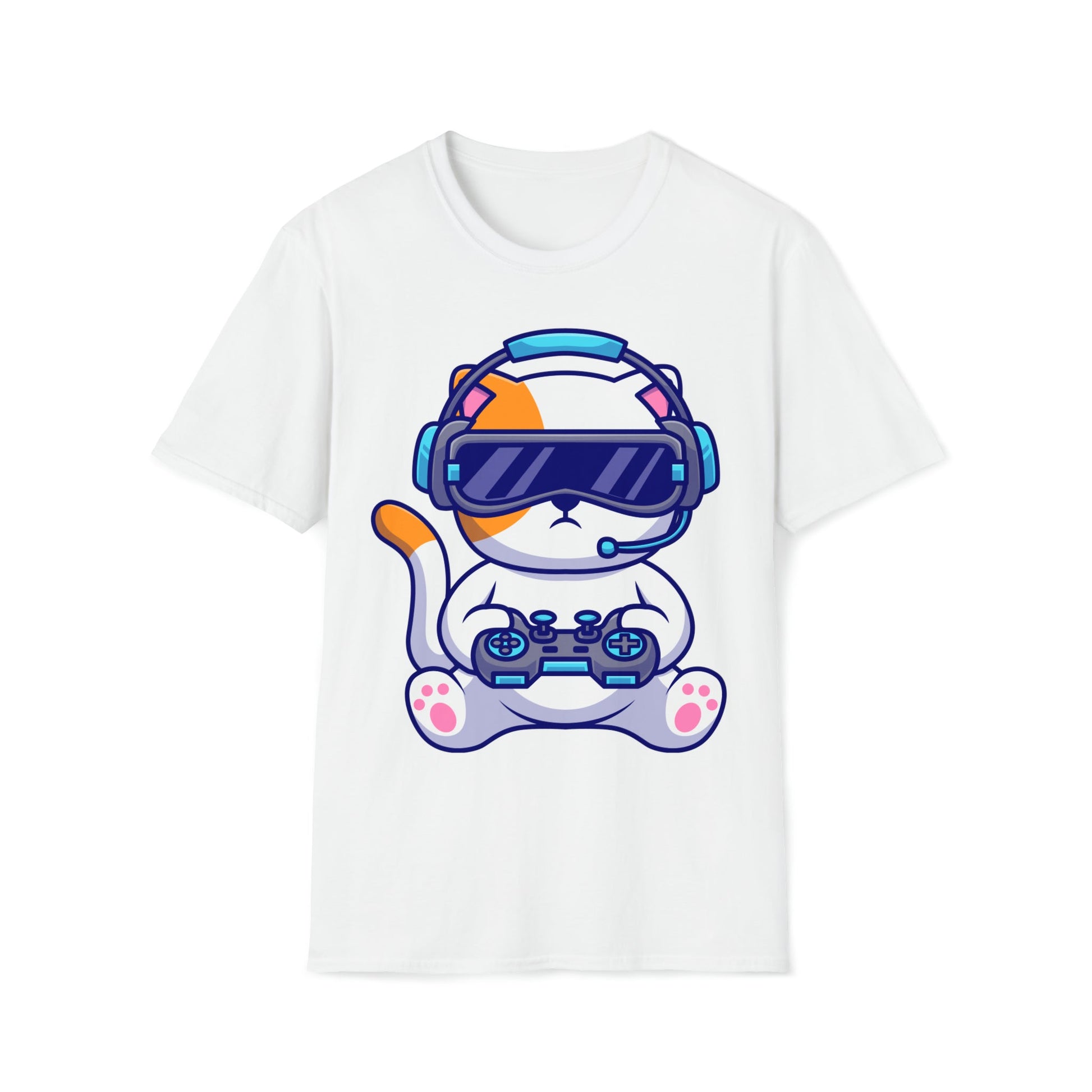 Gamer Kitty - Unisex Softstyle T-Shirt - Ohio Custom Designs & Apparel LLC