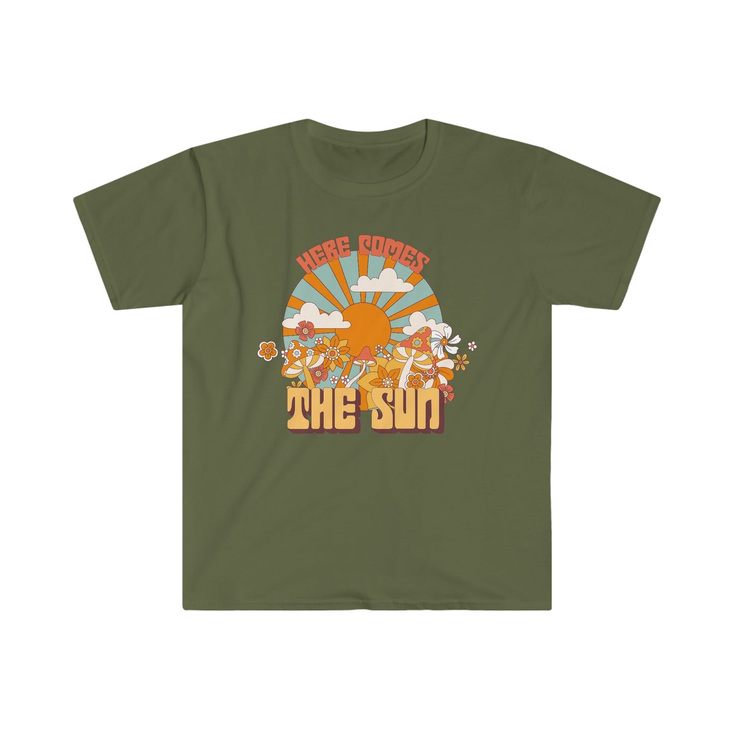 Here Comes The Sun - Unisex Softstyle T-Shirt - Ohio Custom Designs & Apparel LLC