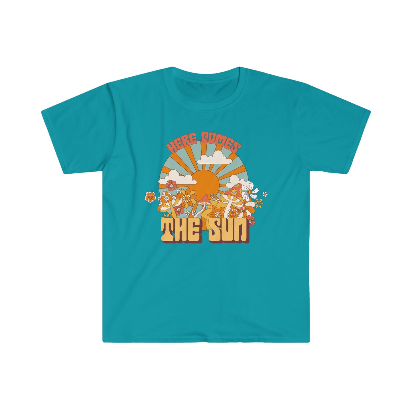 Here Comes The Sun - Unisex Softstyle T-Shirt - Ohio Custom Designs & Apparel LLC