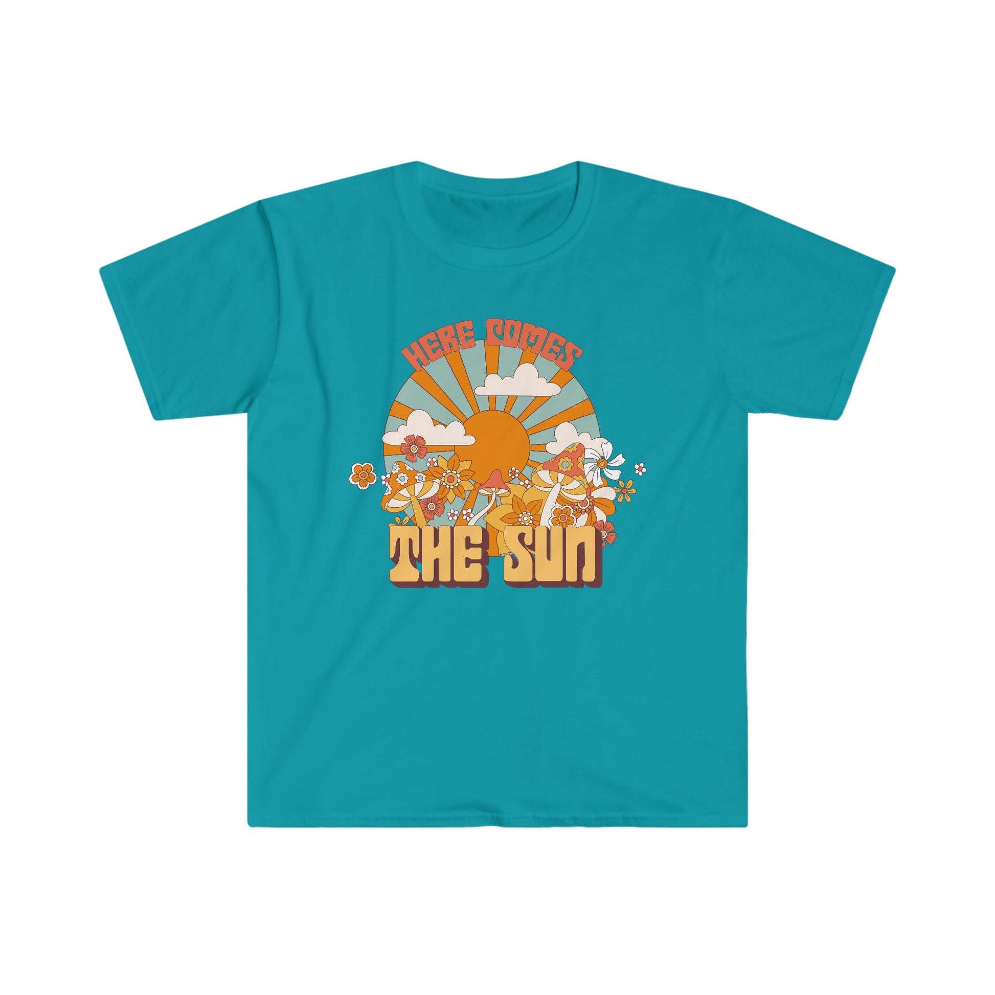 Here Comes The Sun - Unisex Softstyle T-Shirt - Ohio Custom Designs & Apparel LLC