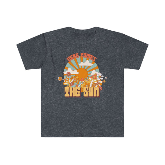 Here Comes The Sun - Unisex Softstyle T-Shirt - Ohio Custom Designs & Apparel LLC
