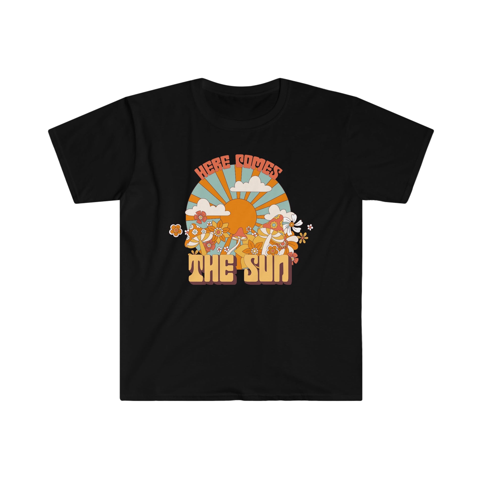 Here Comes The Sun - Unisex Softstyle T-Shirt - Ohio Custom Designs & Apparel LLC