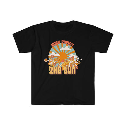 Here Comes The Sun - Unisex Softstyle T-Shirt - Ohio Custom Designs & Apparel LLC