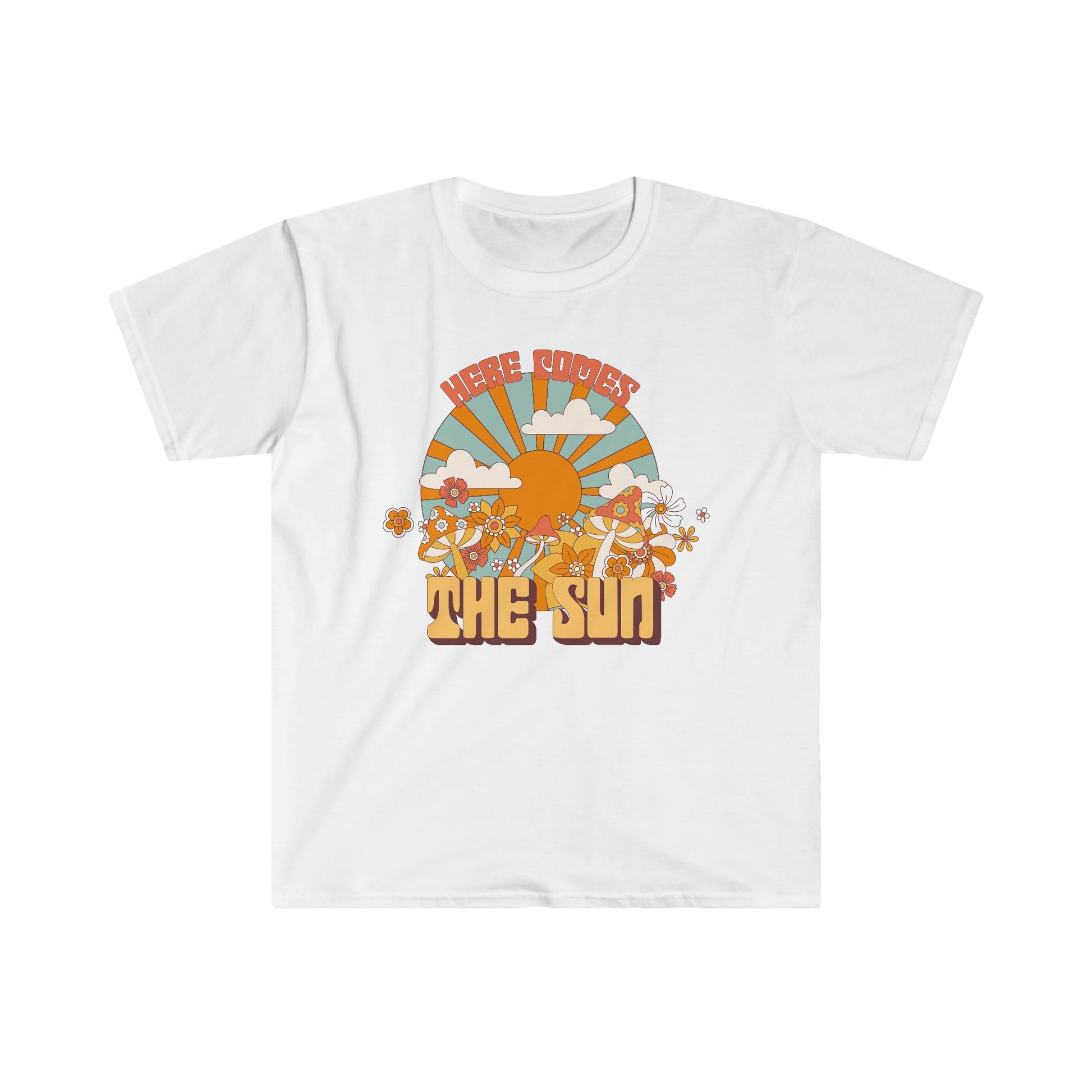 Here Comes The Sun - Unisex Softstyle T-Shirt - Ohio Custom Designs & Apparel LLC