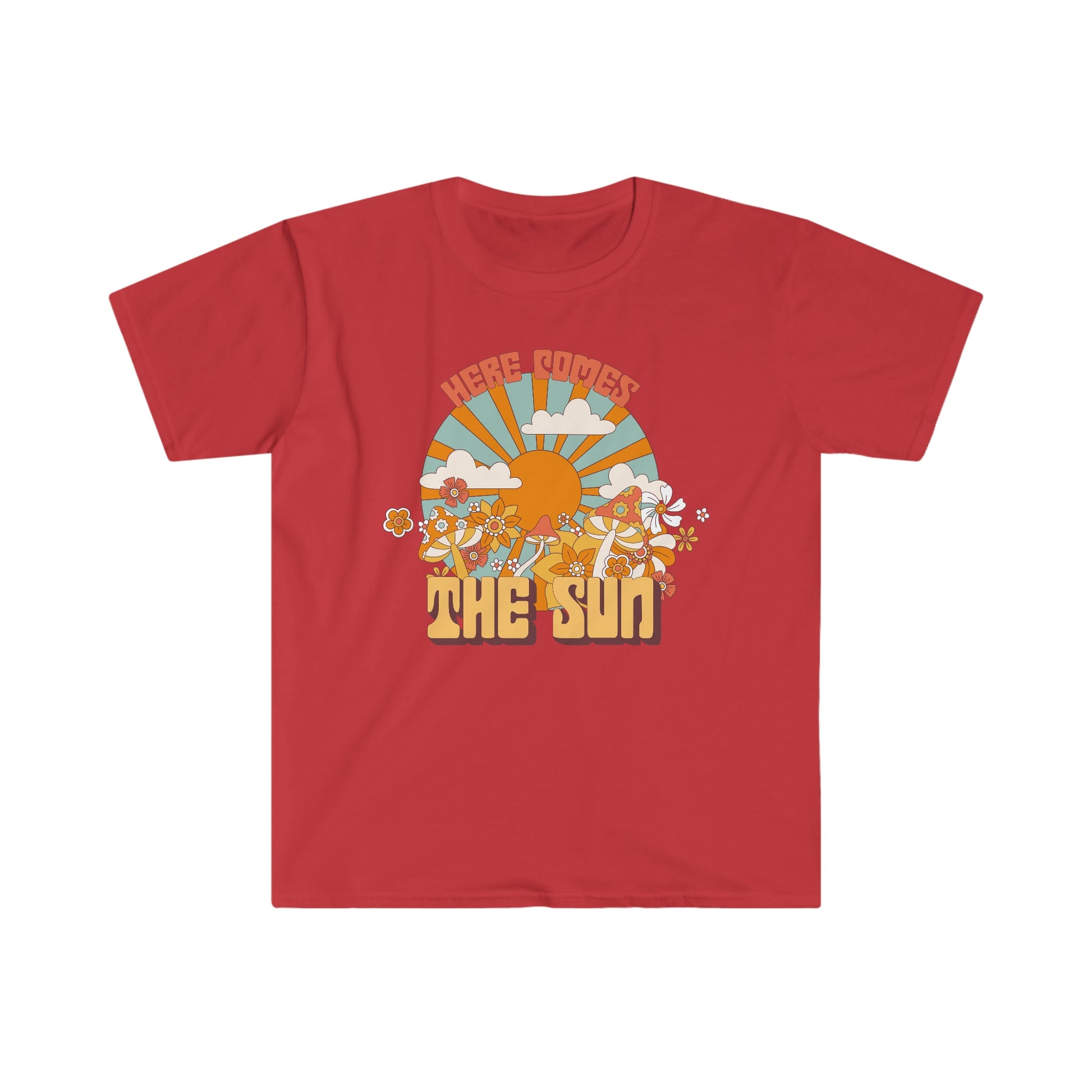 Here Comes The Sun - Unisex Softstyle T-Shirt - Ohio Custom Designs & Apparel LLC