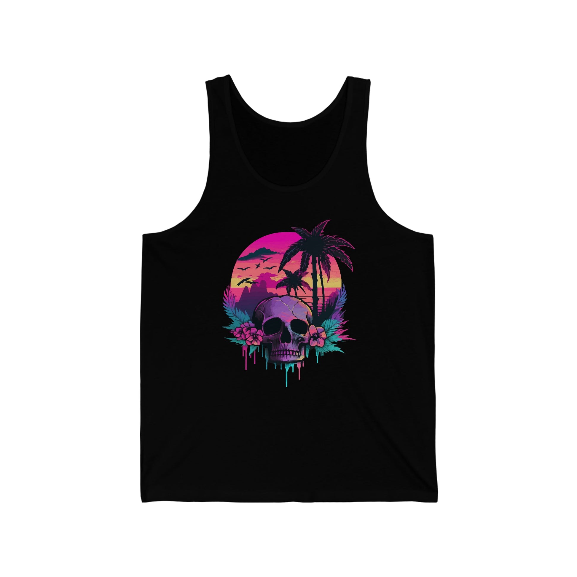 Island Skull - Unisex Jersey Tank - Ohio Custom Designs & Apparel LLC