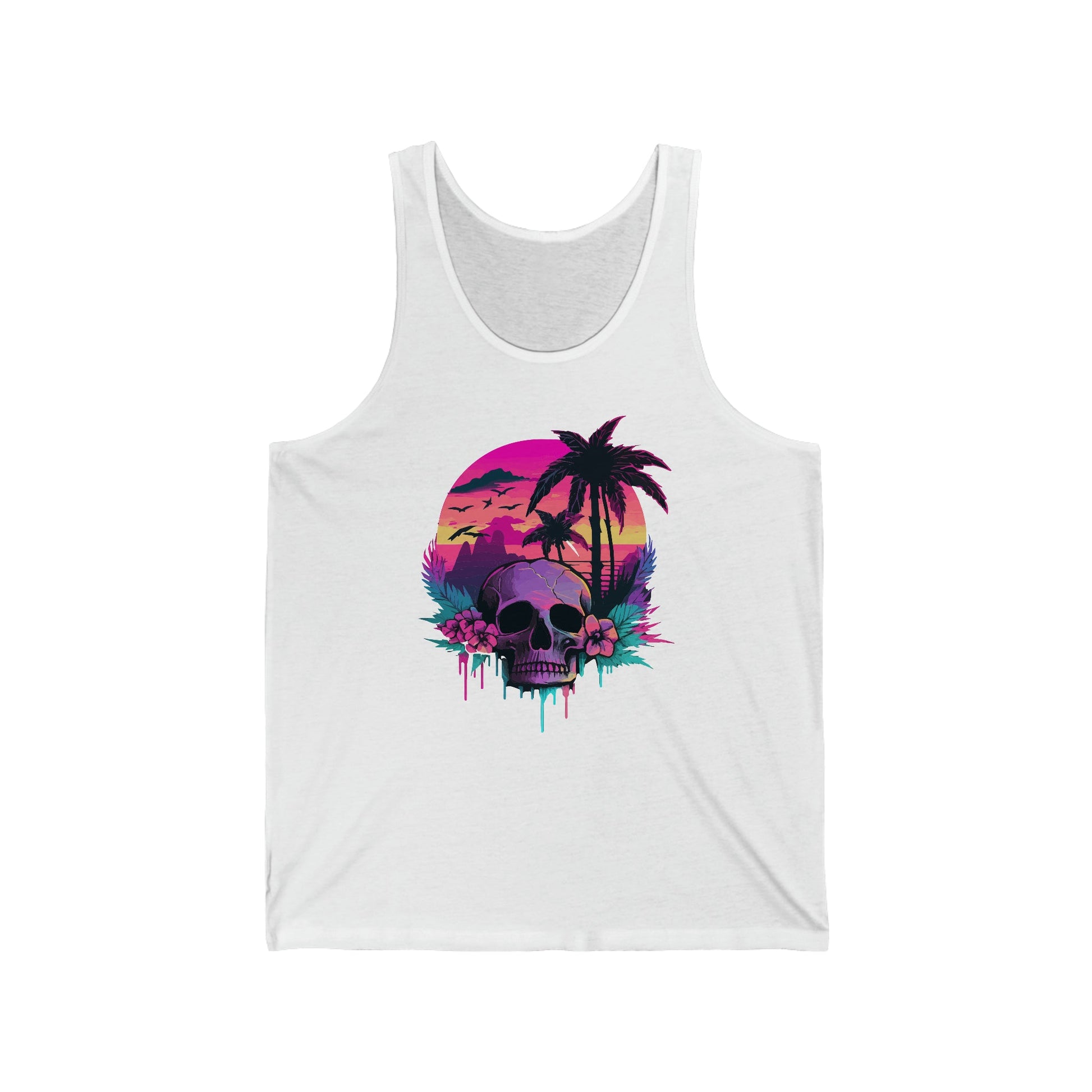 Island Skull - Unisex Jersey Tank - Ohio Custom Designs & Apparel LLC