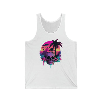 Island Skull - Unisex Jersey Tank - Ohio Custom Designs & Apparel LLC