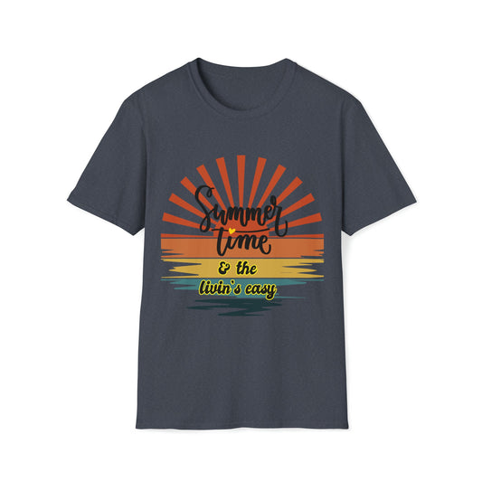 Summertime & The Livin's easy - Unisex Softstyle T-Shirt - Ohio Custom Designs & Apparel LLC